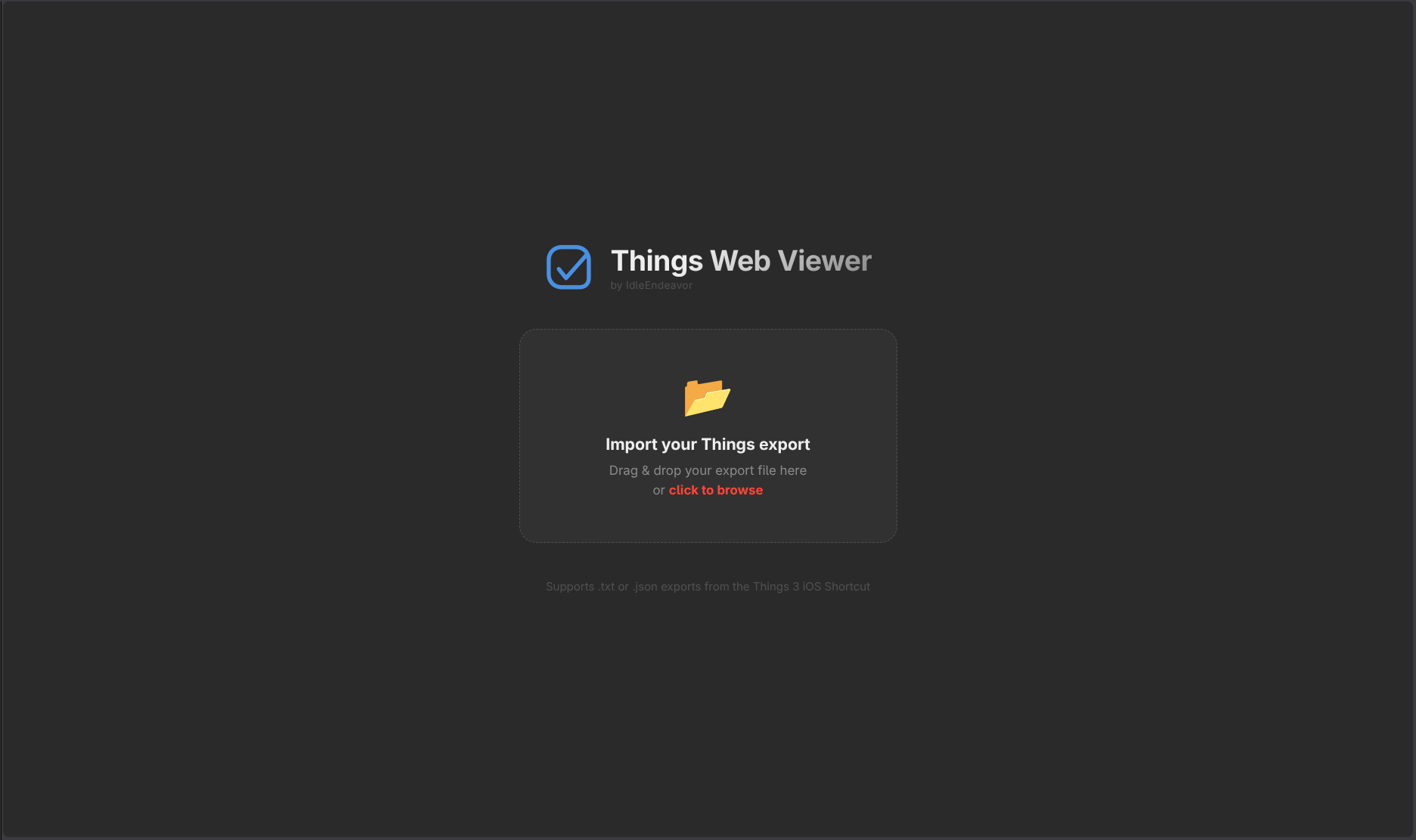 Things 3 Web Viewer Loading Page